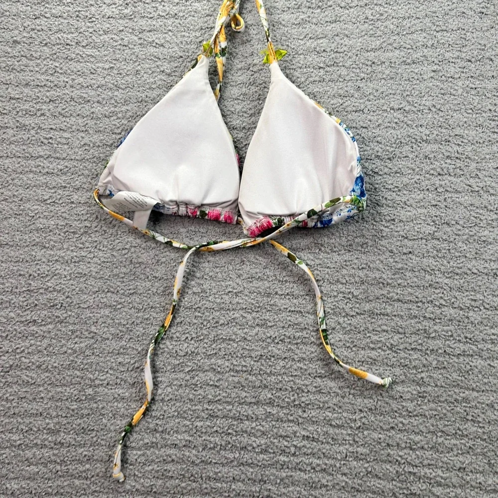 Altar'd State Bikini Top Floral Patchwork Multicolor M Cottagecore Coquette Boho